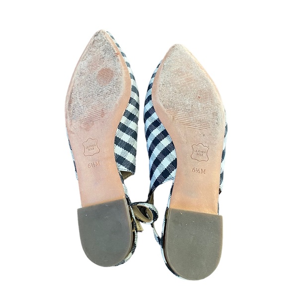 🤑5 for $25🤑 Women's Talbots Poppy Pointed Toe Slingback Gingham US Size 6.5 - Picture 8 of 9